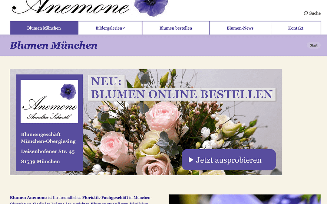 Blumen Anemone München